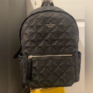 Kate spade black fabric backpack EUC